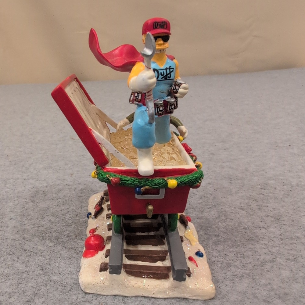 The Simpsons Christmas Express Holiday Spirits Duffman Sculpture 2005 - Picture 2 of 5